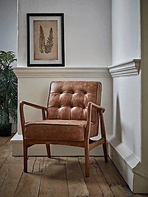 Leather Rib Armchair